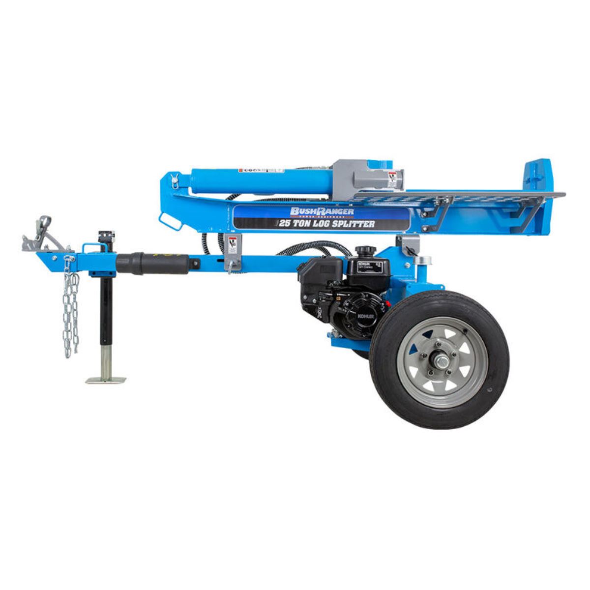 BushRanger 25 Ton Log Splitter   Larger Wheel Hubs and Wheels Larger Log Cradle