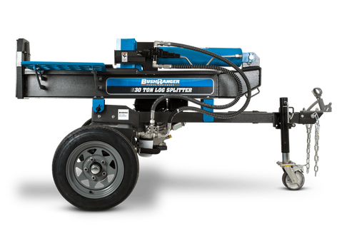 BushRanger 30 Ton Log Splitter - Larger Wheel Hubs and Wheels Larger Log Cradle